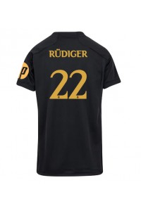 Fotbalové Dres Real Madrid Antonio Rudiger #22 Dámské Třetí Oblečení 2023-24 Krátký Rukáv